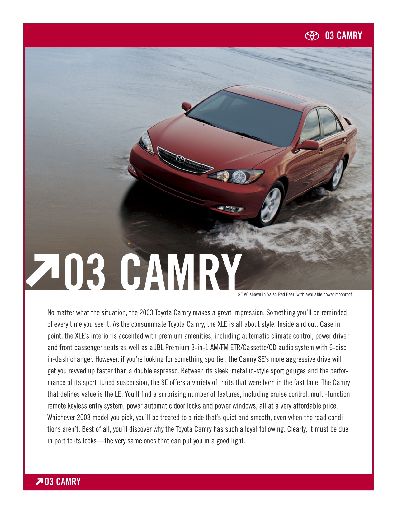 2003 Toyota Camry Brochure